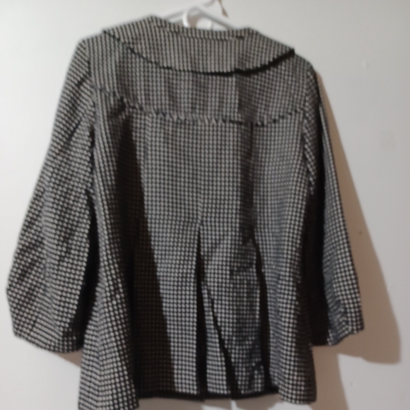 Will Smith Black With White Polka Dots 2 Large Buttons Jacket Small Pre Owned - Picture 7 of 7